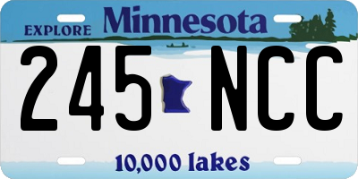 MN license plate 245NCC