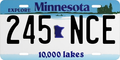 MN license plate 245NCE