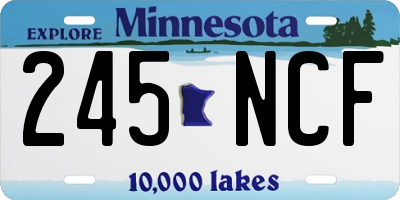 MN license plate 245NCF