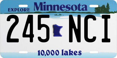 MN license plate 245NCI