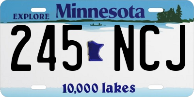 MN license plate 245NCJ