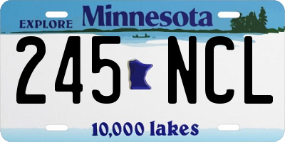MN license plate 245NCL