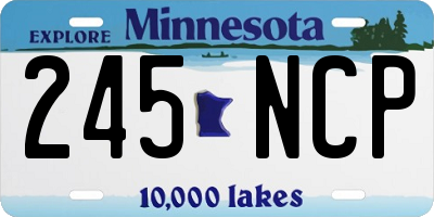 MN license plate 245NCP
