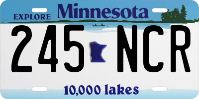 MN license plate 245NCR