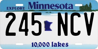 MN license plate 245NCV