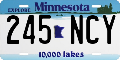 MN license plate 245NCY