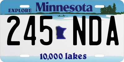MN license plate 245NDA