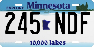 MN license plate 245NDF
