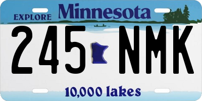 MN license plate 245NMK