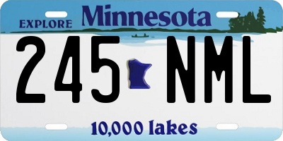 MN license plate 245NML