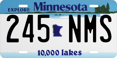 MN license plate 245NMS