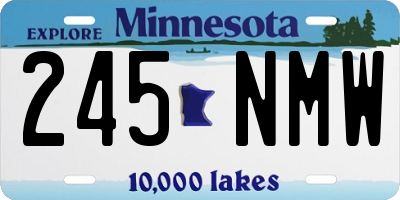 MN license plate 245NMW