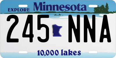 MN license plate 245NNA