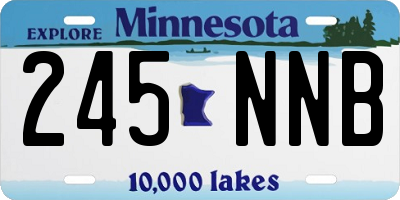 MN license plate 245NNB