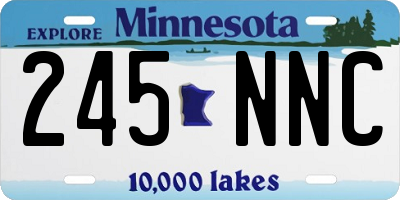 MN license plate 245NNC