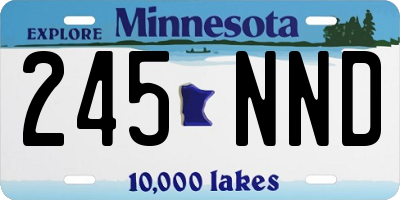 MN license plate 245NND