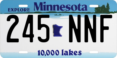 MN license plate 245NNF