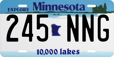 MN license plate 245NNG