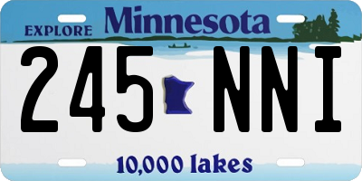 MN license plate 245NNI