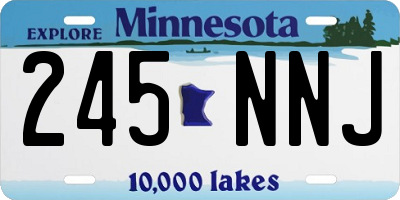 MN license plate 245NNJ