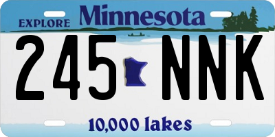 MN license plate 245NNK