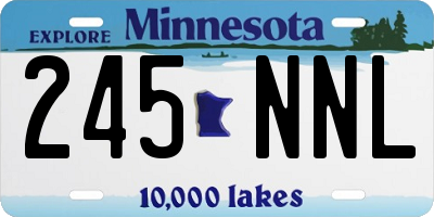 MN license plate 245NNL