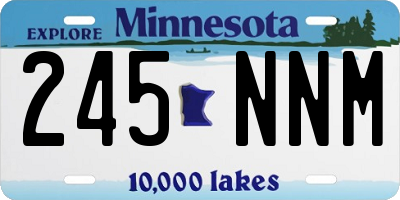 MN license plate 245NNM