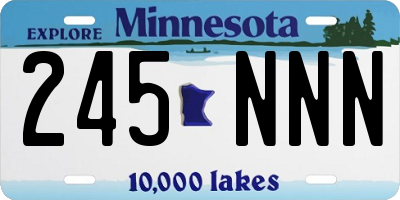 MN license plate 245NNN