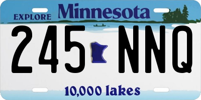 MN license plate 245NNQ