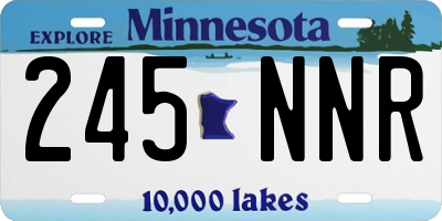 MN license plate 245NNR