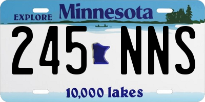 MN license plate 245NNS