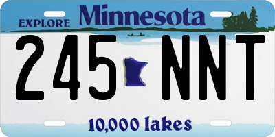 MN license plate 245NNT