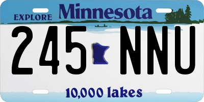 MN license plate 245NNU