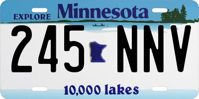 MN license plate 245NNV