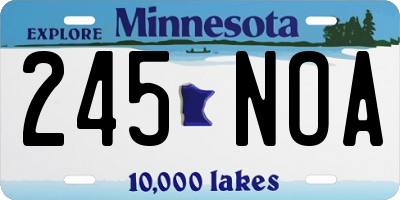 MN license plate 245NOA