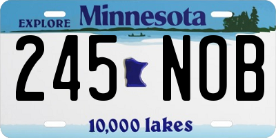 MN license plate 245NOB