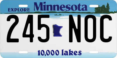 MN license plate 245NOC