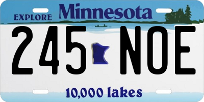 MN license plate 245NOE