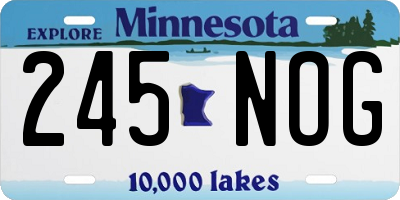 MN license plate 245NOG