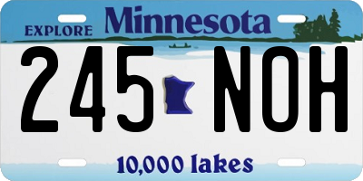 MN license plate 245NOH