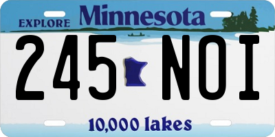 MN license plate 245NOI
