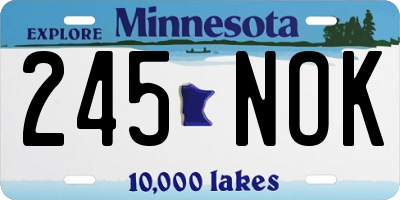 MN license plate 245NOK