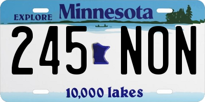 MN license plate 245NON