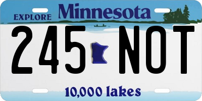 MN license plate 245NOT