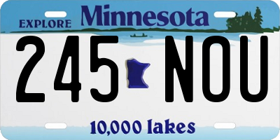 MN license plate 245NOU