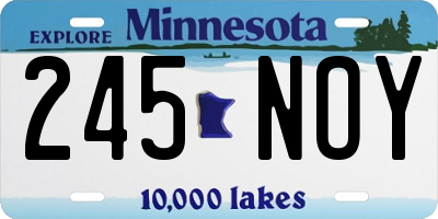 MN license plate 245NOY