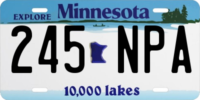 MN license plate 245NPA
