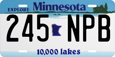 MN license plate 245NPB