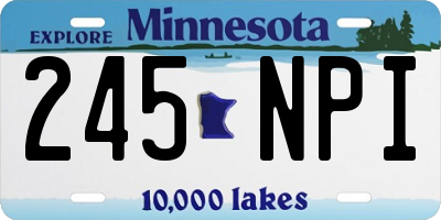 MN license plate 245NPI