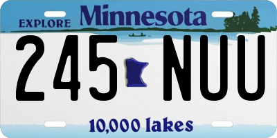 MN license plate 245NUU